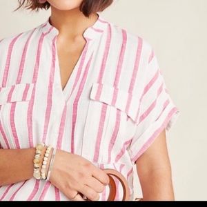 Maeve • pink striped blouse